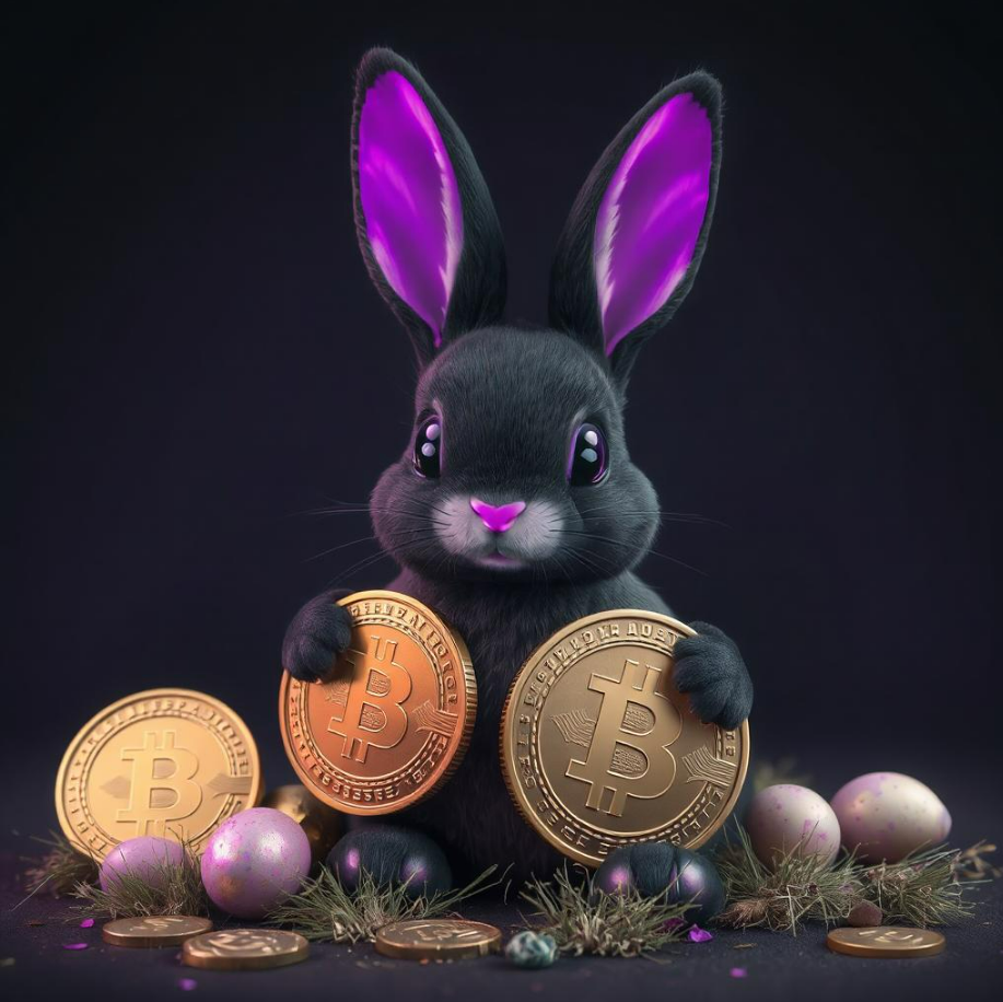 Crypto Bunny with coins